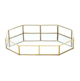 Glass Trinket Box with Gold Finish Large format nz