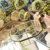 Glass Trinket Box with Gold Finish nz