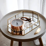 Glass Trinket Box with Gold Finish nz
