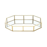Glass Trinket Box with Gold Finish Small format nz