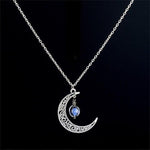 Glow in the dark moon necklace Blue nz