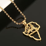 Gold African Lion Necklace nz