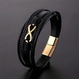 Gold and black infinity bracelet nz