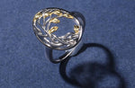 Gold and silver tree of life ring 53 mm nz