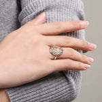 Gold and silver tree of life ring nz