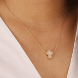 Gold and white cross necklace nz