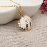 Gold and white shell necklace nz