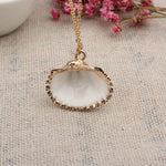 Gold and white shell necklace nz