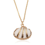 Gold and white shell necklace nz