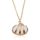 Gold and white shell necklace nz