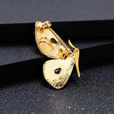 Gold butterfly necklace with garnet nz