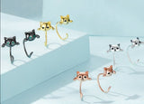 Gold cat earrings nz