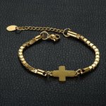 Gold Christian cross bracelet nz