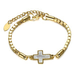 Gold Christian cross bracelet nz