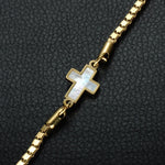 Gold Christian cross bracelet nz