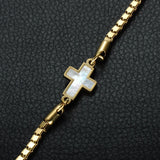 Gold Christian cross bracelet nz