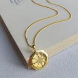 Gold compass necklace nz