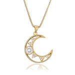 Gold crescent moon necklace nz