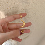 Gold crescent necklace nz