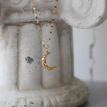 Gold crescent necklace nz