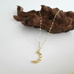 Gold crescent necklace nz
