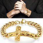 Gold cross bracelet men nz