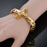 Gold cross bracelet men nz
