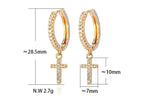 Gold cross earrings for women nz