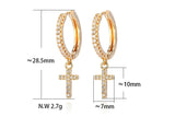 Gold cross earrings for women nz