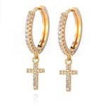 Gold cross earrings for women nz