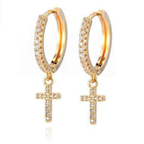 Gold cross earrings for women nz