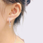 Gold cross earrings for women Silver nz