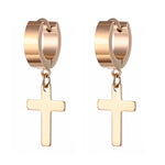 Gold cross earrings Model 2 nz
