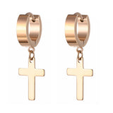 Gold cross earrings Model 2 nz