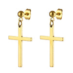 Gold cross earrings Model 4 nz