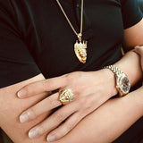 Gold Crown Lion Ring nz