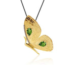 Gold diopside butterfly necklace nz