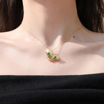 Gold diopside butterfly necklace nz