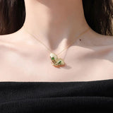 Gold diopside butterfly necklace nz
