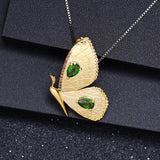 Gold diopside butterfly necklace nz