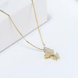 Gold double butterfly necklace nz