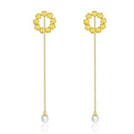 Gold flower earrings nz