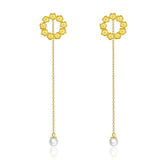 Gold flower earrings nz
