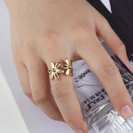 Gold flower ring nz