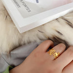 Gold flower ring nz