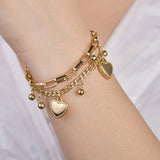 Gold heart bracelet nz