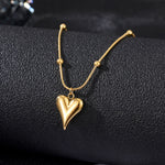 Gold heart shaped pendant nz
