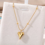 Gold heart shaped pendant nz