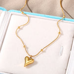 Gold heart shaped pendant nz