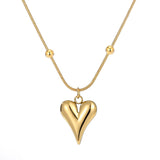 Gold heart shaped pendant nz